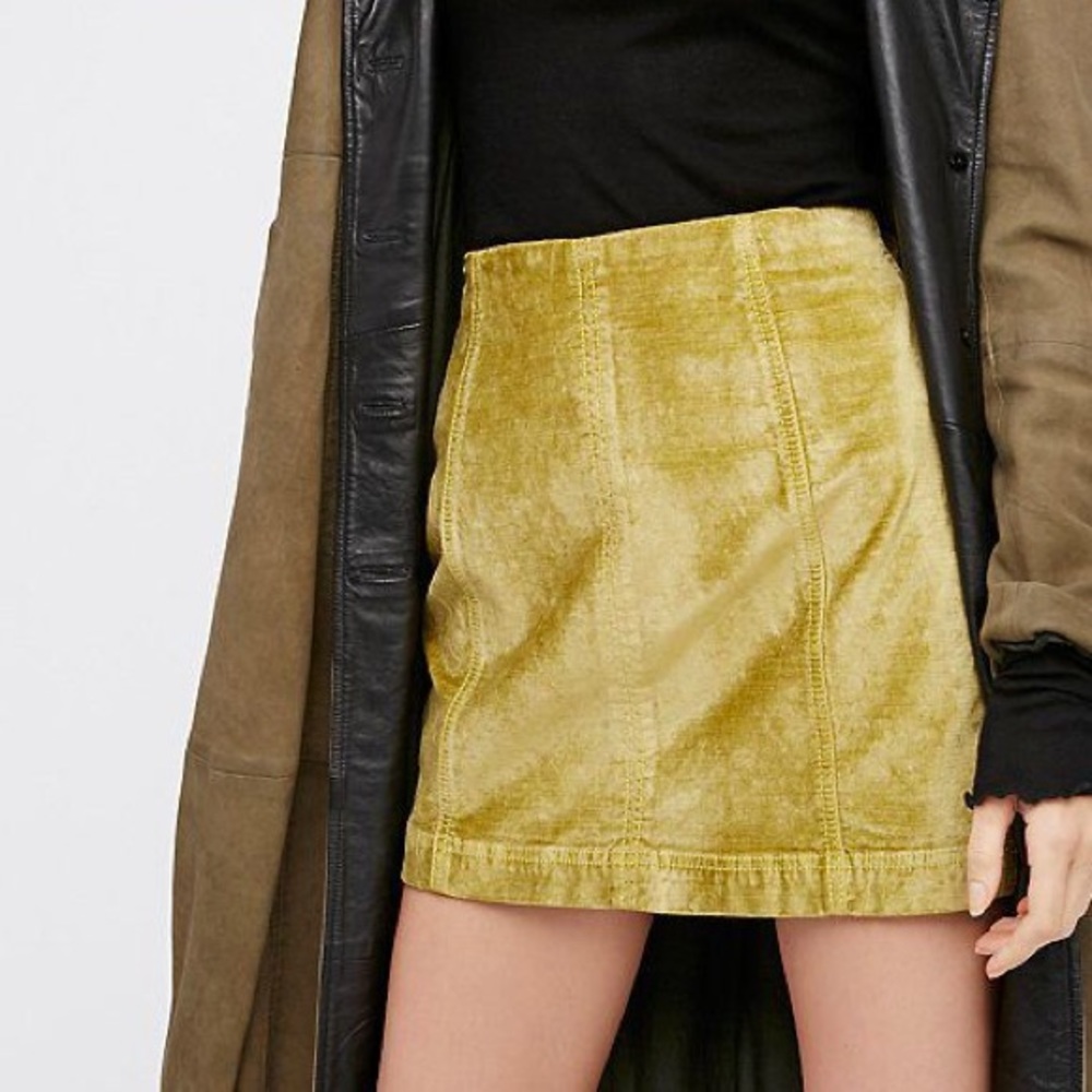 Free People Modern Femme Velvet Skirt